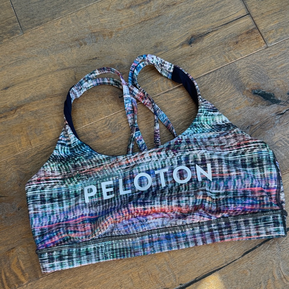 Peloton Colorful Striped Sports Bra
No pads
